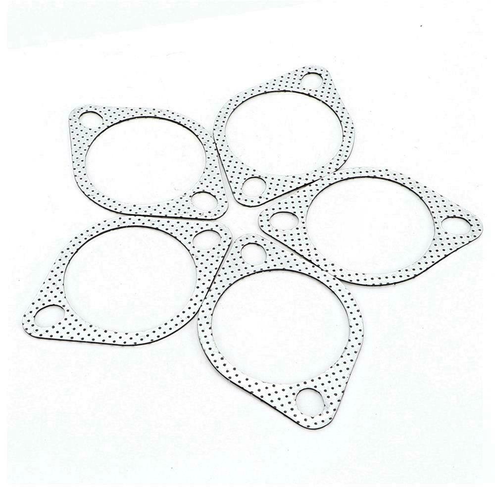 5Pcs  3in Ceramic Exhaust Pipe Metal Gasket with Reinforced Ring 76mm Downpipe