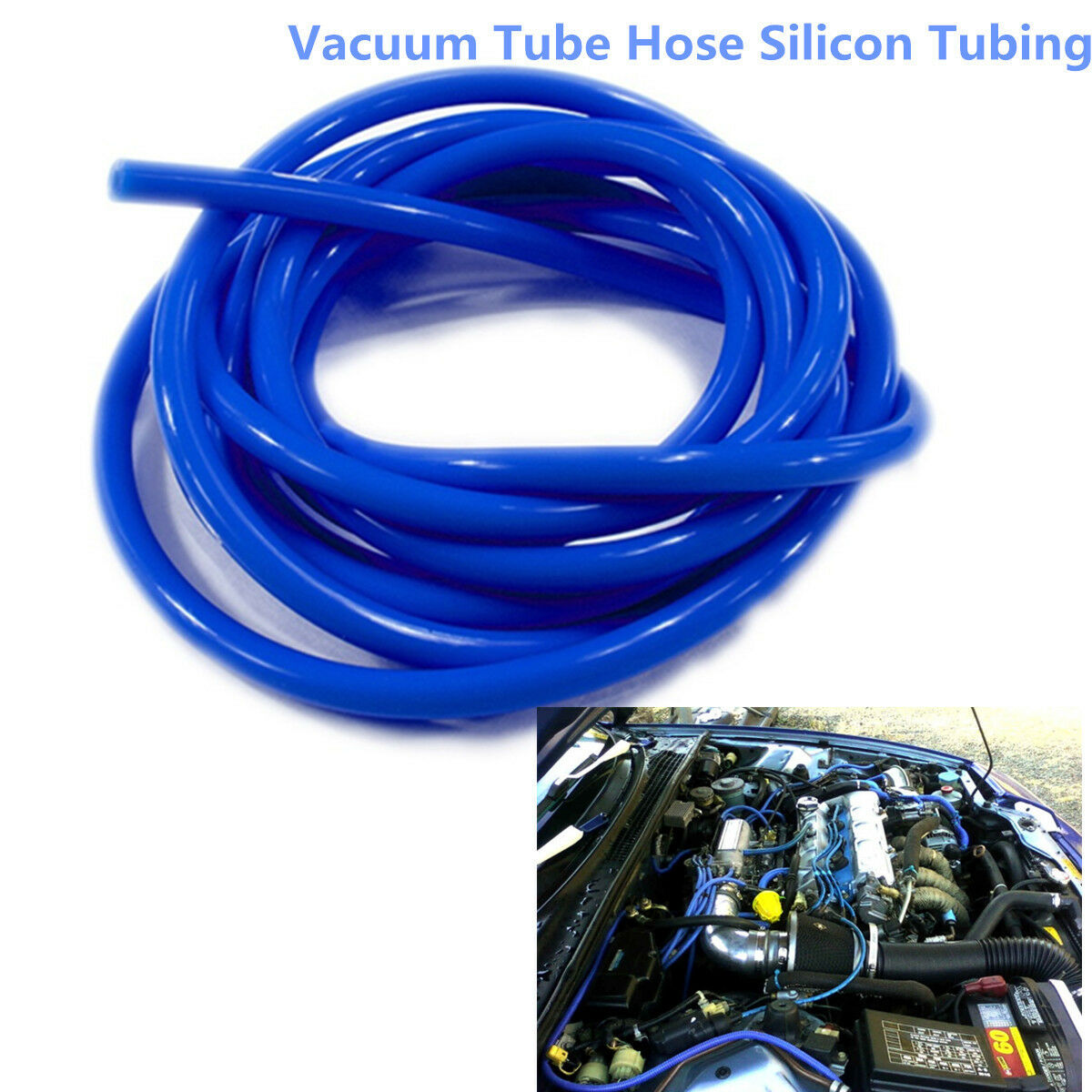 16.4ft 5 Meters Silicone Vacuum Tube Hose Silicon Tubing Silicon Blue Car Engine