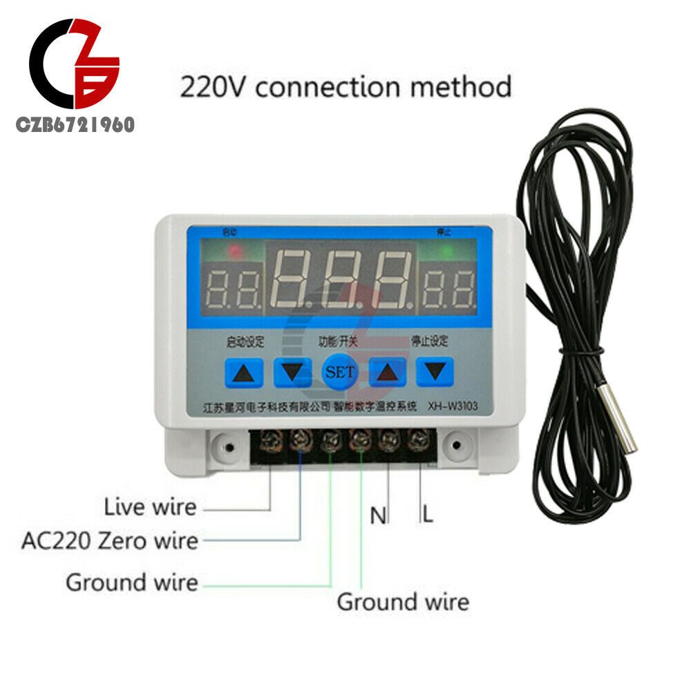 New 6600W AC 220V 30A Digital Thermostat Temperature Controller Temperature
