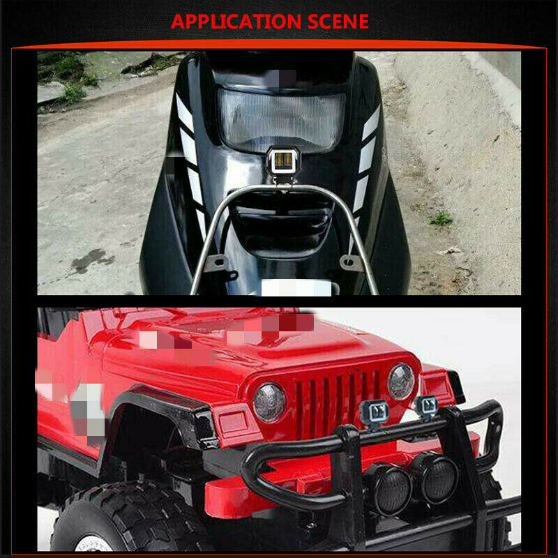 3inch LED Work Light Bar Spot Driving Fog Pods DRL Red Halo Offroad 4WD ATV SUV