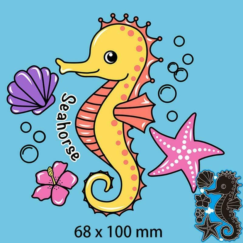 Seahorse Shell Starfish Metal Cutting Dies Stencil DIY Scrapbooking Album Paper