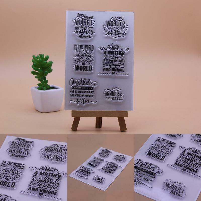 Mother's Day Silicone Clear Seal Stamp DIY Scrapbooking Embossing Photo Album