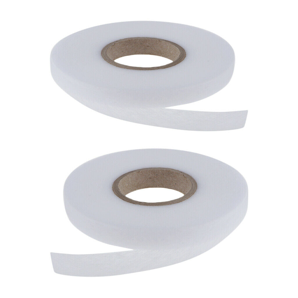 2 Roll Fabric Fusing Tape Adhesive Hem Tape for Window Curtains Cloths