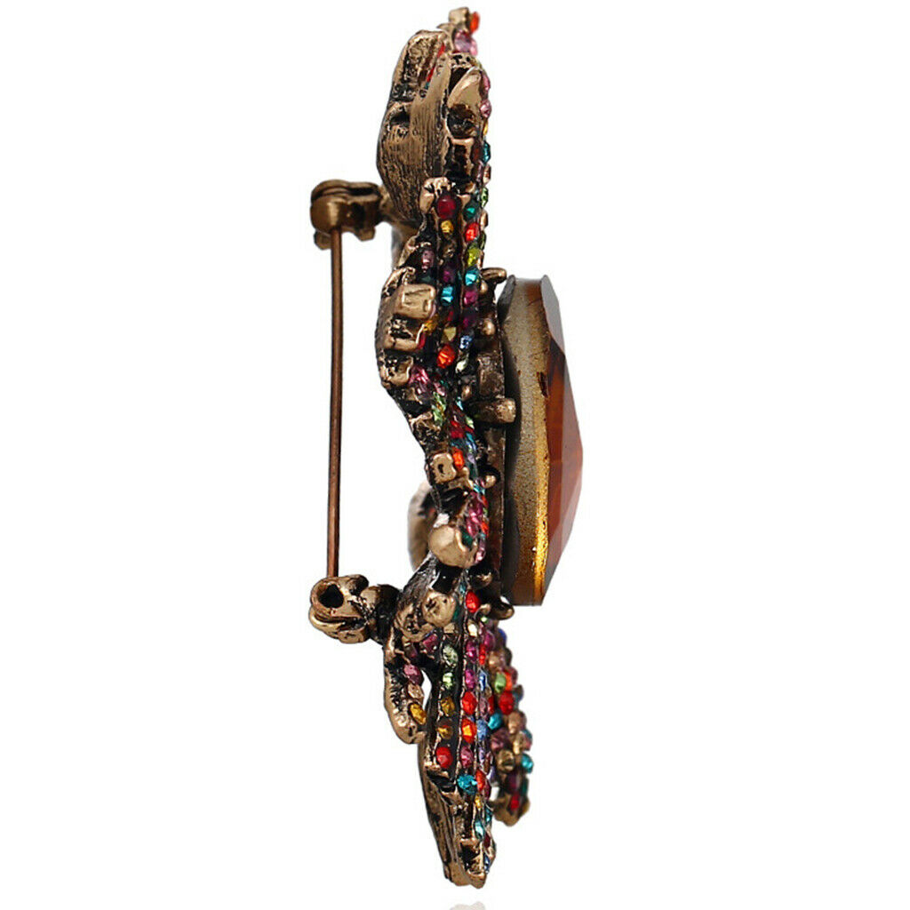 Unisex Rhinestone Full Rhinestone Brooch Pin Clothing Accessories Multicolor
