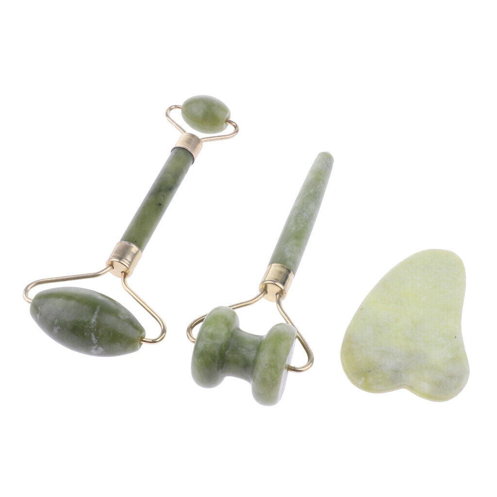 4 Sets Facial Jade Roller Massager Beauty Massage Roller Lifting Tools