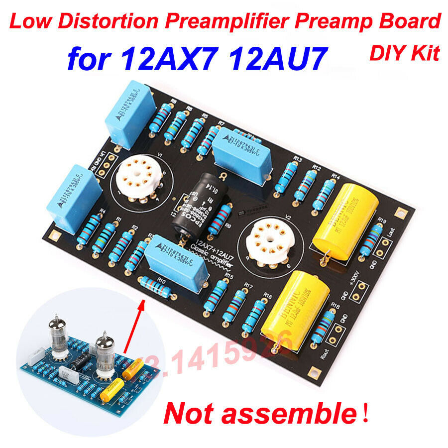 Low Distortion Circuit Tube Preamplifier Preamp Board DIY Kit for 12AX7 12AU7