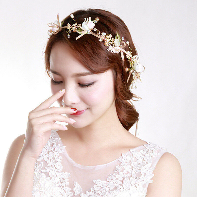 Flower Wedding Garland Forehead Hair Crown Hair Hairband For Girls Party Decor