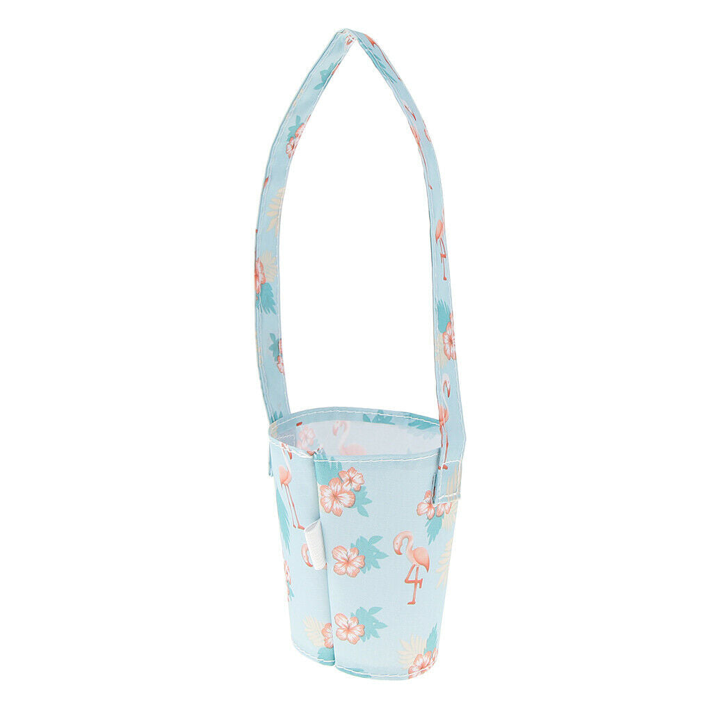 Women's Cute Water Bottle Tote Carrier Cover Bag Holder Drink Case Green