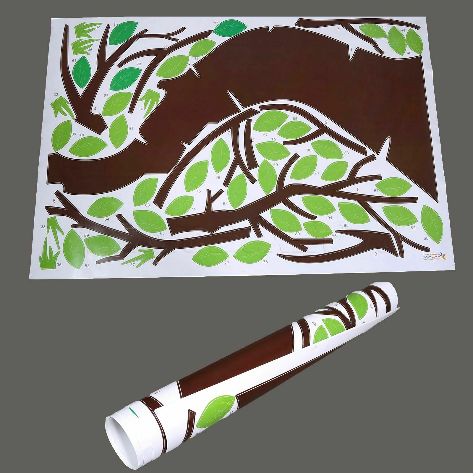 Jungle Zoo Animals Paradise Tree Wall Stickers Kids Bedroom Decor Nursery Decals