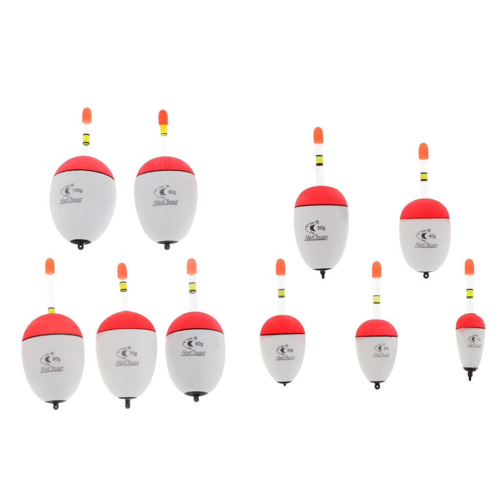 10pcs Luminous Fishing Bobbers Light Stick EVA Foam Float Floating Tube Buoy