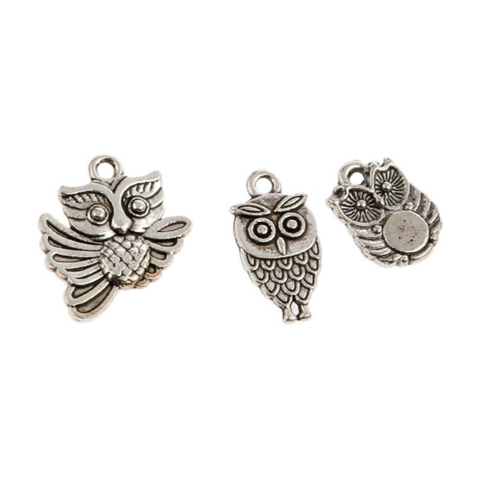 30x Charms Bracelets Necklace Phone Assorted Owl Beading Crafts DIY Supply