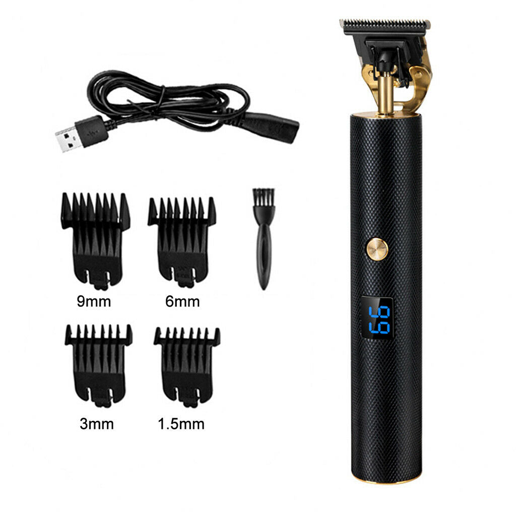 Professional Electric Hair Trimmer LCD Display T-blade Haircut Grooming Kit