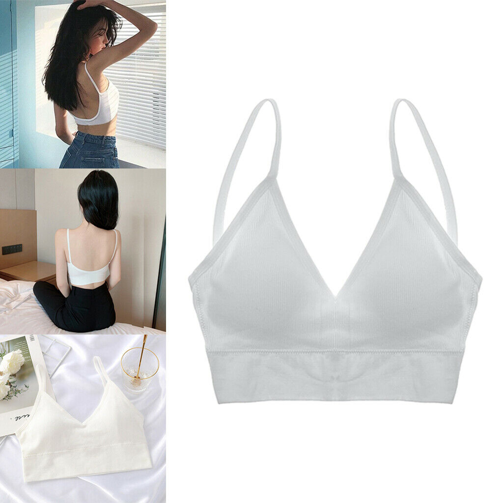 4pcs Women's Bralette Spaghetti Straps Bustier Camisole Tank Top Sport Bra
