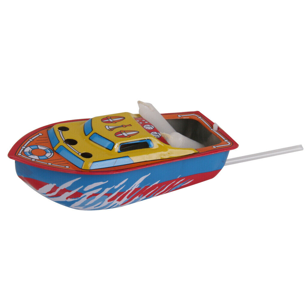 Classic Heat Steam Candle Powered Boat Ship Speedboat Gift for Office Home