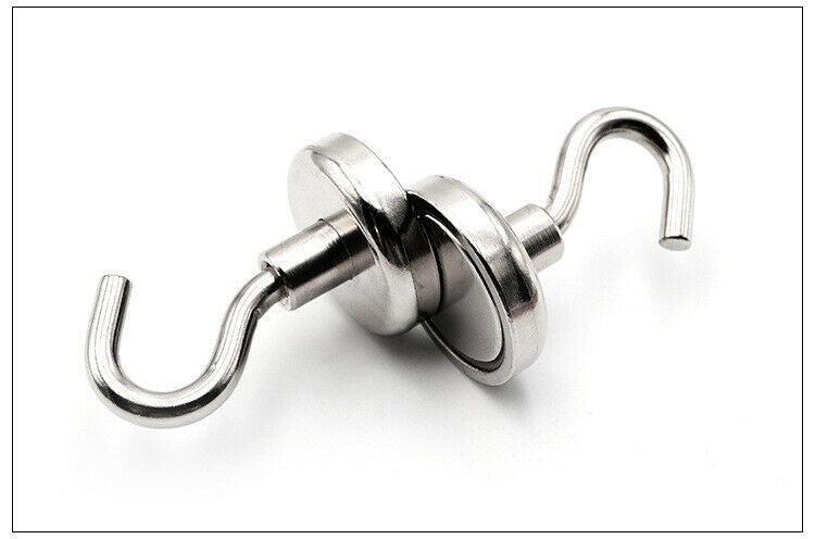 20x38mm 12Lb Heavy Magnetic Hooks With Stickers Strong Powerful Neodymium 10pcs