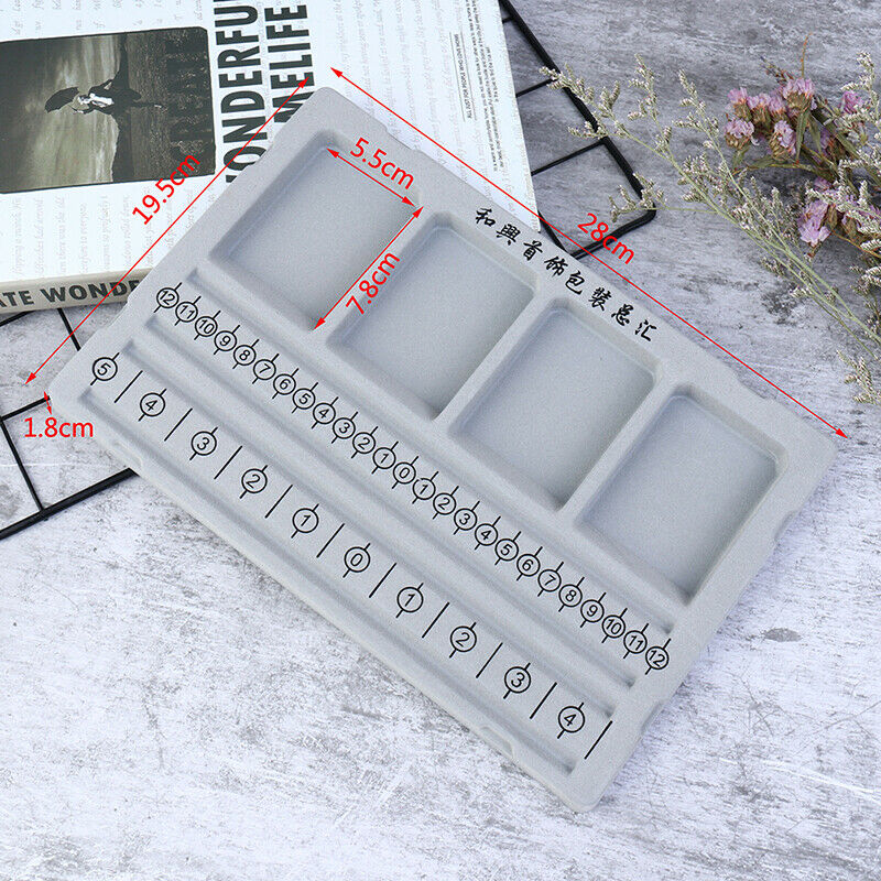 DIY Jewelry Making Gray Flocked Bead Board Bracelet Beading Organizer TrayB SJ
