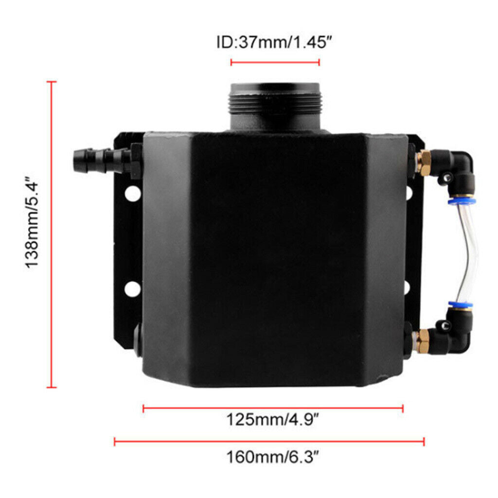 Universal 1L T6061 Aluminum Coolant Overflow Bottle Reservoir Anodize NEW