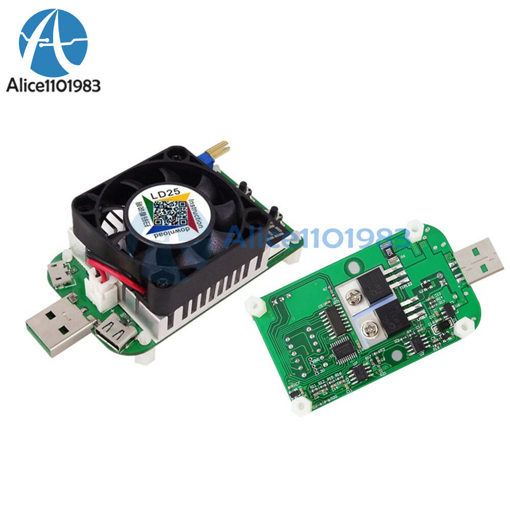 Electronic Load Resistor USB Interface Test Discharge Battery 25W Tester LD25