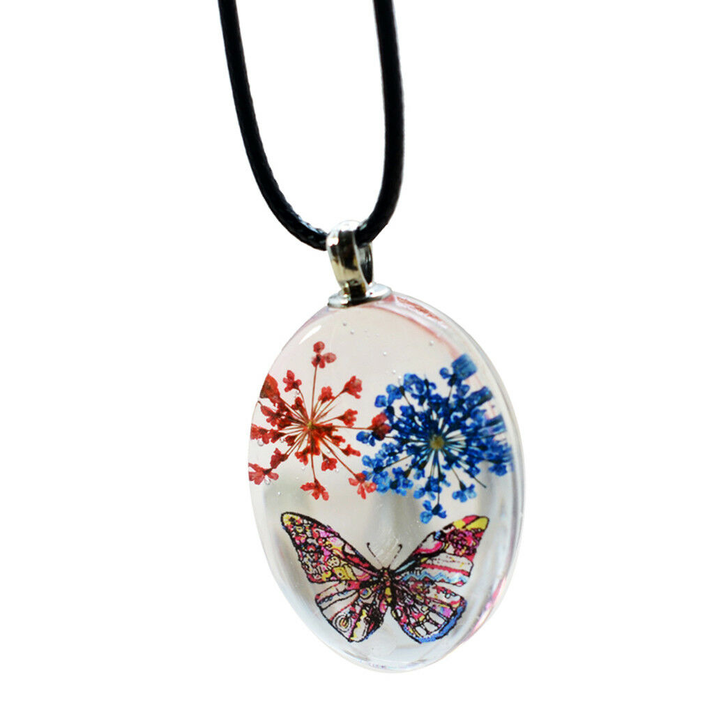 Jewelry Making Accessory Glass Pendants With Dried Flowers Time Gem Gifts