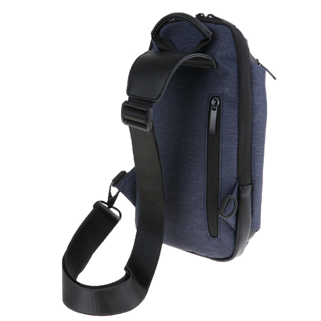 USB Charging Chest Crossbody Sling Bag Backpack Blue