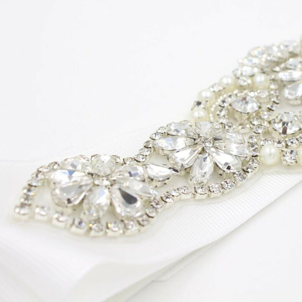 Womens Crystal Rhinestone Bridal Belt Sashes for Prom Gown Evening Dress