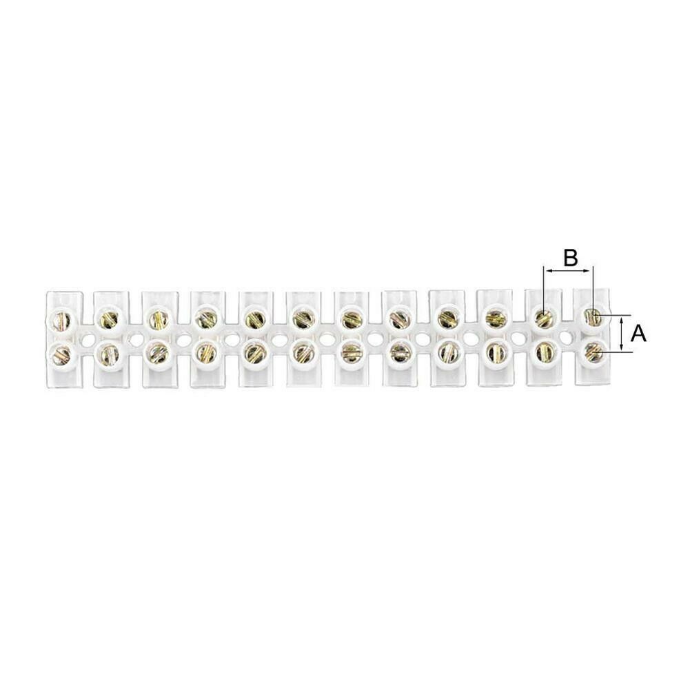 Dual Row 12 Positions Block Screw Barrier Terminal Strip Wire Connector Terminal