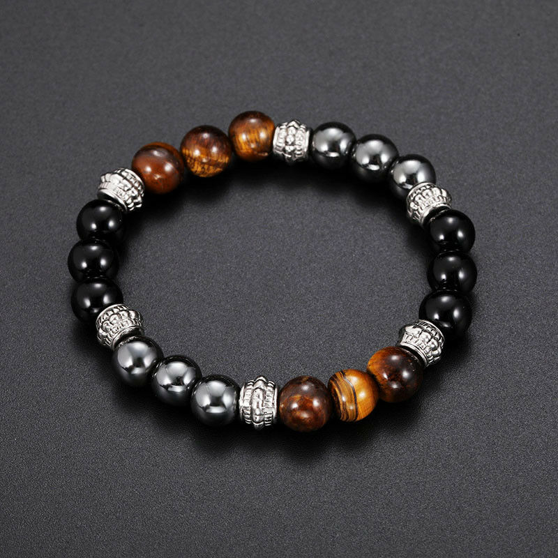 black matte stone tiger eye excellent jewelry matte agate energy stone brace Tt