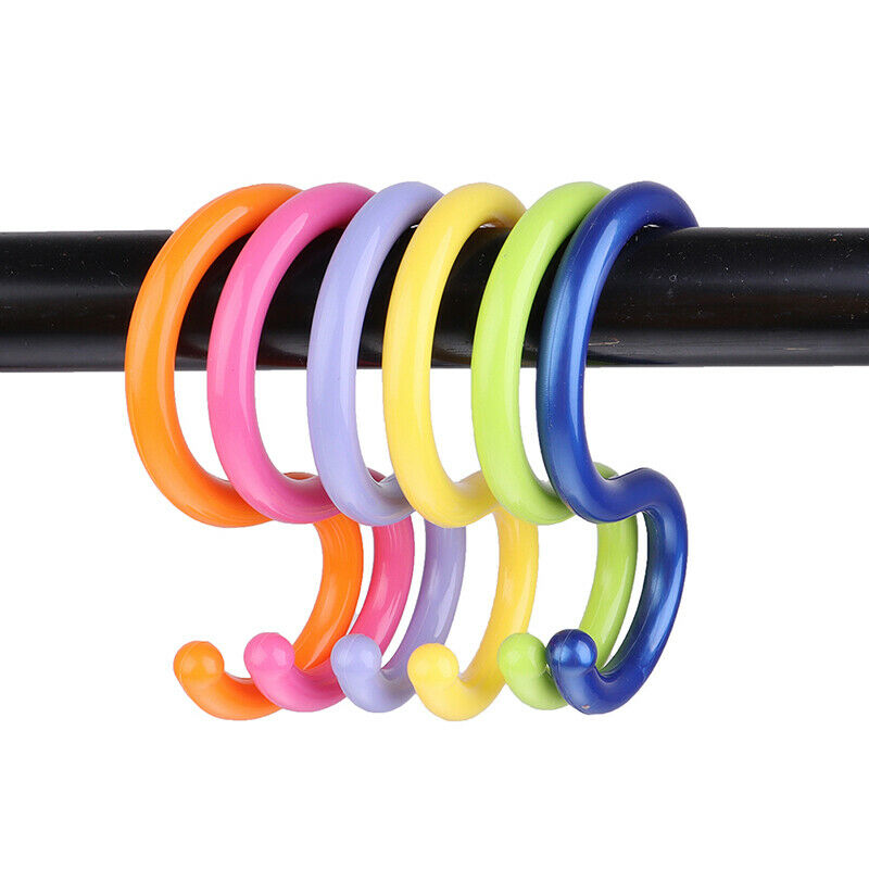 6Pcs/Lot Bucket Hook S Shape Kitchen Hanger Clothes Hooks Plastic Hanging Hooks