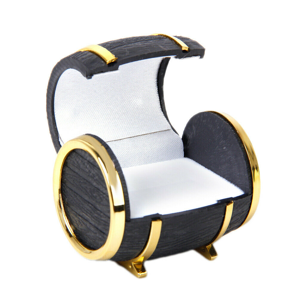 Jewelry Ring Box Beer Barrel Shape Earring Holder Ring Display Case Gift Box