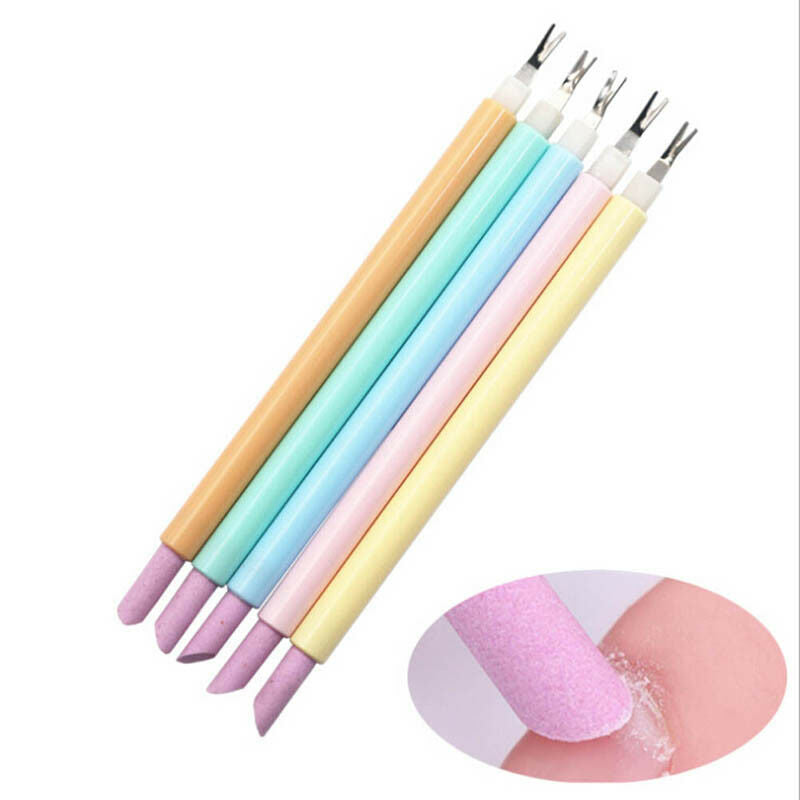 2 in 1 acrylic nail cuticle pusher finger dead skin remover nail scissors B.i Kt