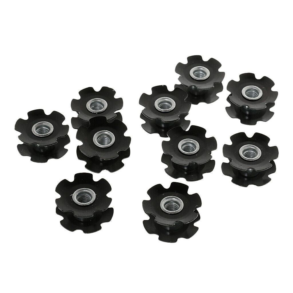 10x Bike Cycling  Metal Headset Star Nut Accessories For Forks 1-1/8"