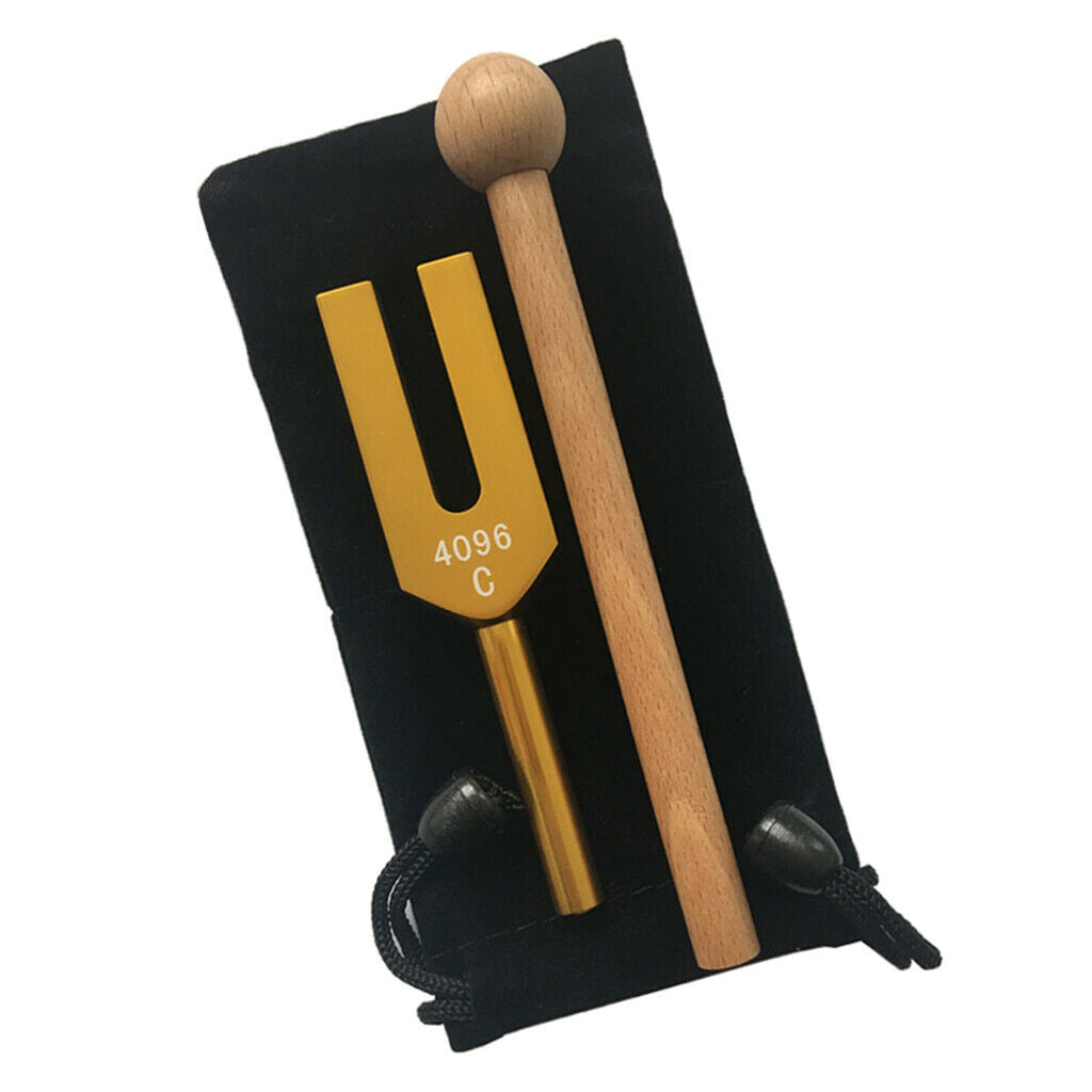 Aluminum Alloy Tuning Fork Mallet Kit Sound Vibrations for Meditation Golden