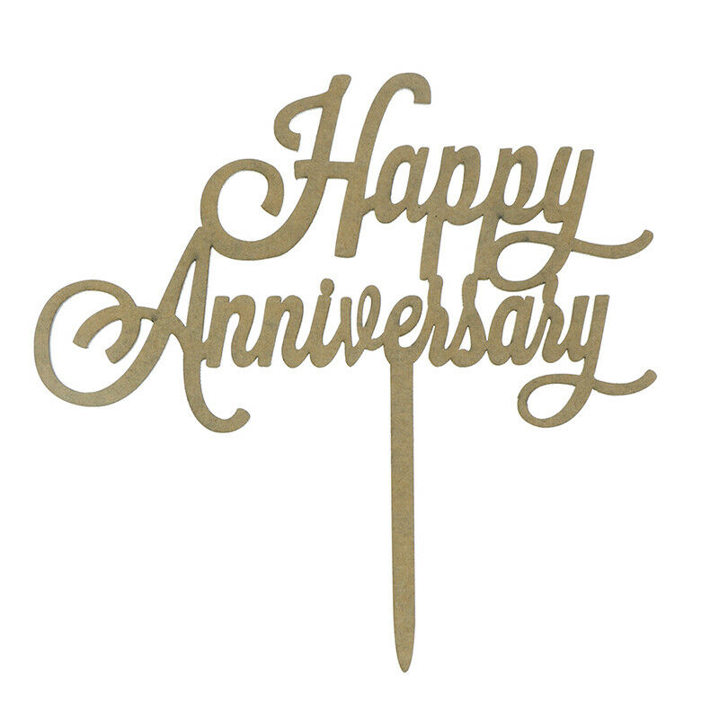 Happy Anniversary Letter Cake Topper Acrylic Xmas Party Cake Decoration.l8