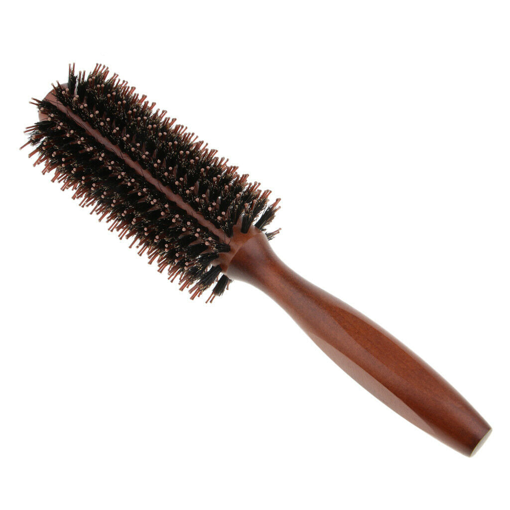 2pcs Light Round Hair Brush Boar Bristle Nylon Anti Hair Loss Salon Home Styling