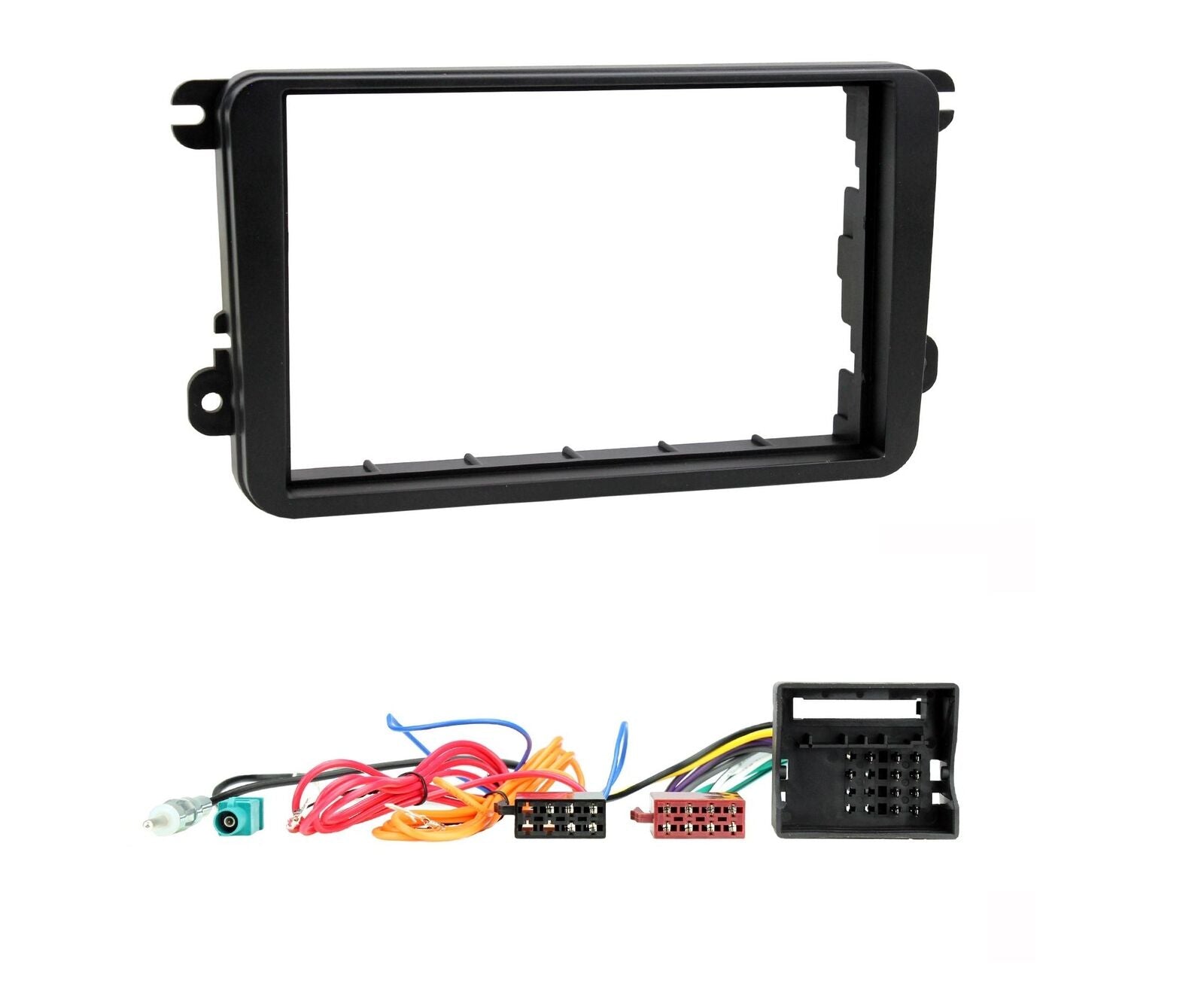 Double Din CD Radio Stereo Fitting Kit Fascia For VW Caddy Touran Golf MK5