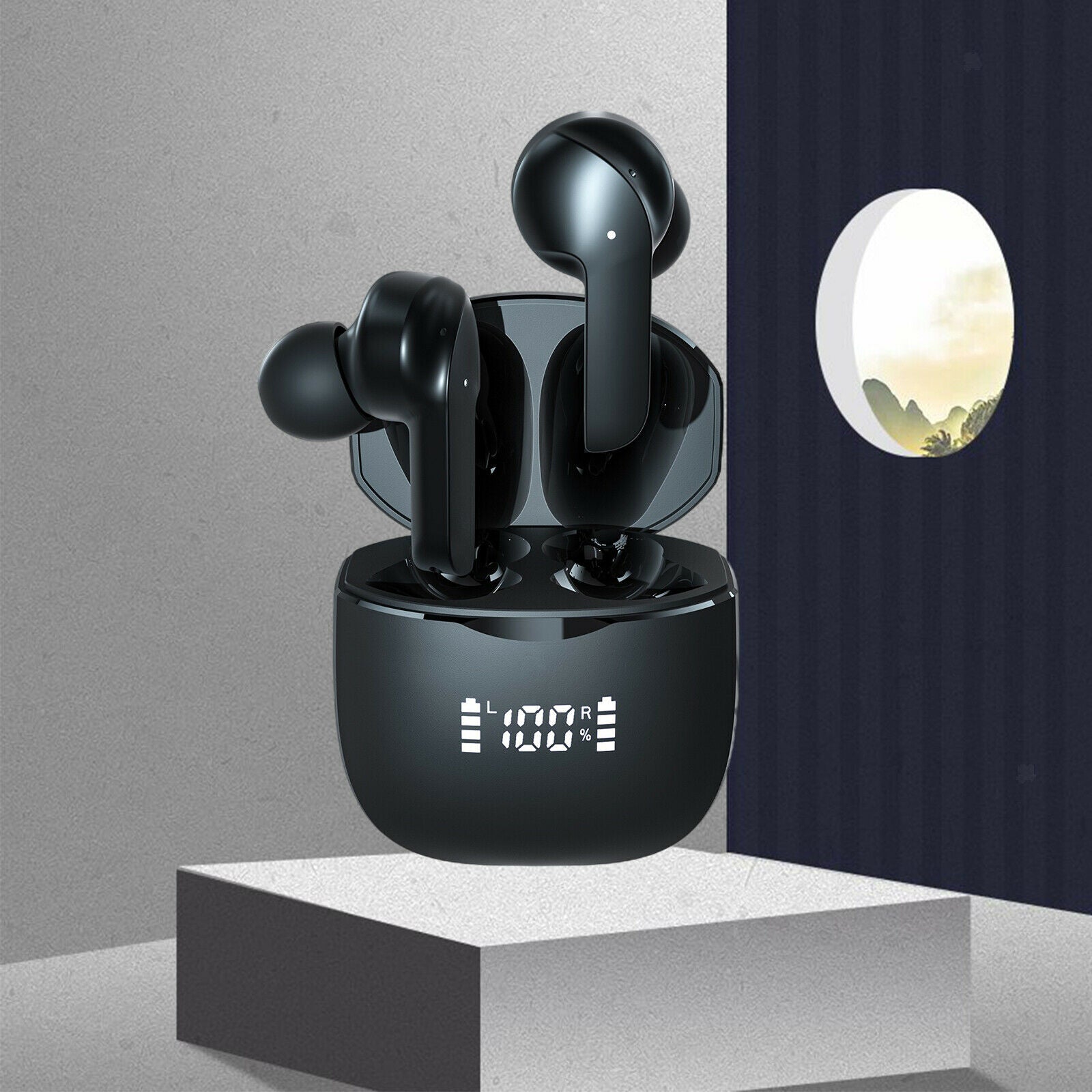 Wireless Bluetooth Earphones Bluetooth 5.2 LED Display TWS for Sport Student