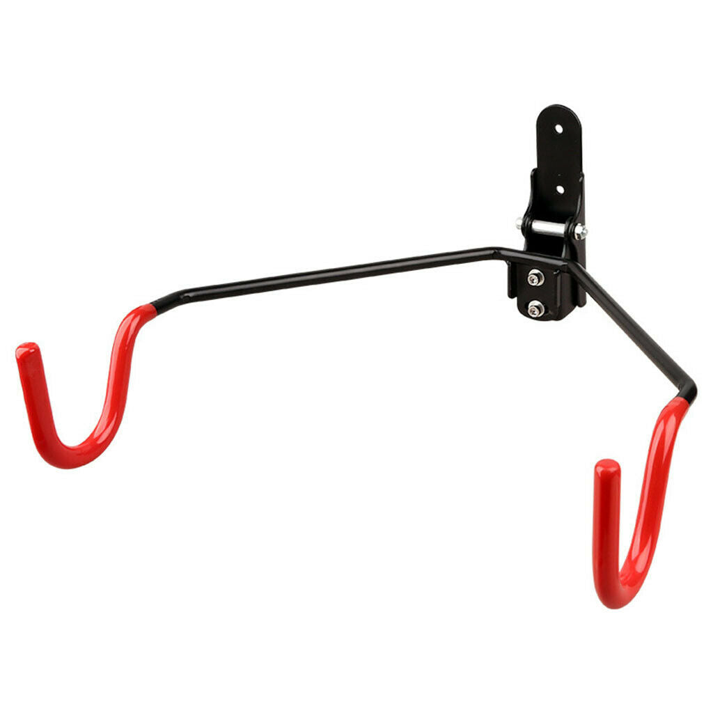 Bike Wall Mounted Rack Hanger Steel Storage Holder Collapsible With Screws