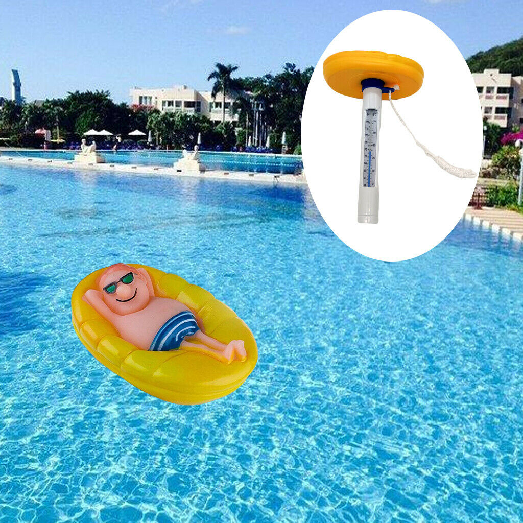 Funny Creative Floating Pool Thermometer with Rope Temperature Meter Tester