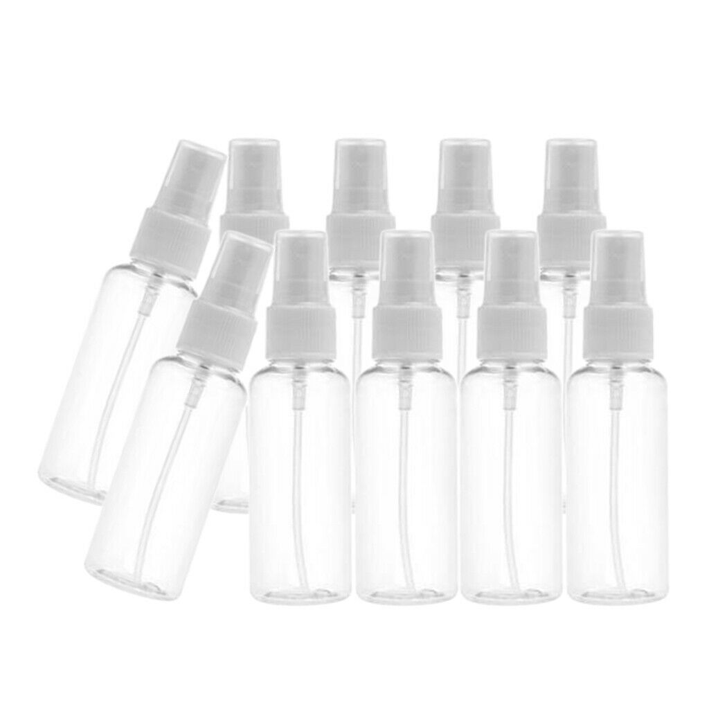 10X 50ml Plastic Clear Spray Bottle Cleaning Water Garden cleaning Empty