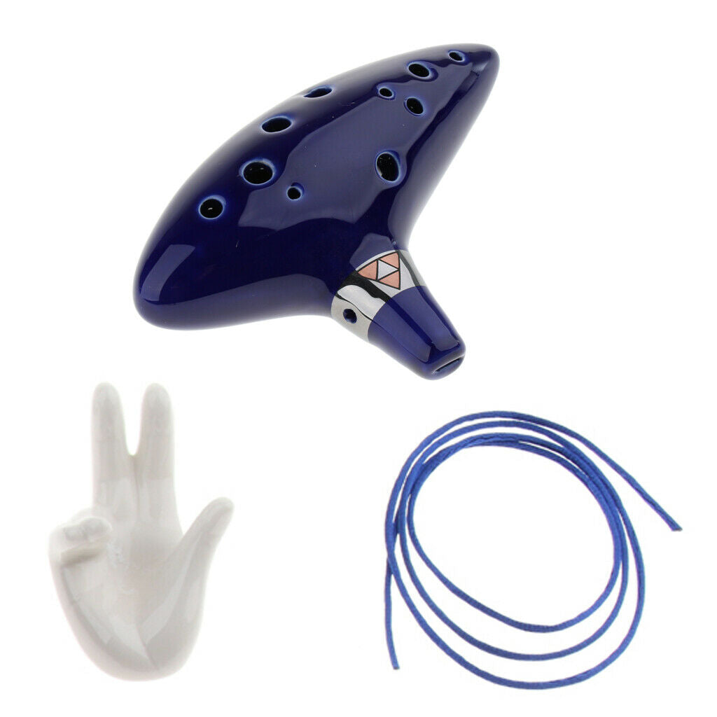 Finest Ceramic Glaze 12-Holes AC Ocarina Set Handicraft Souvenir Gift for