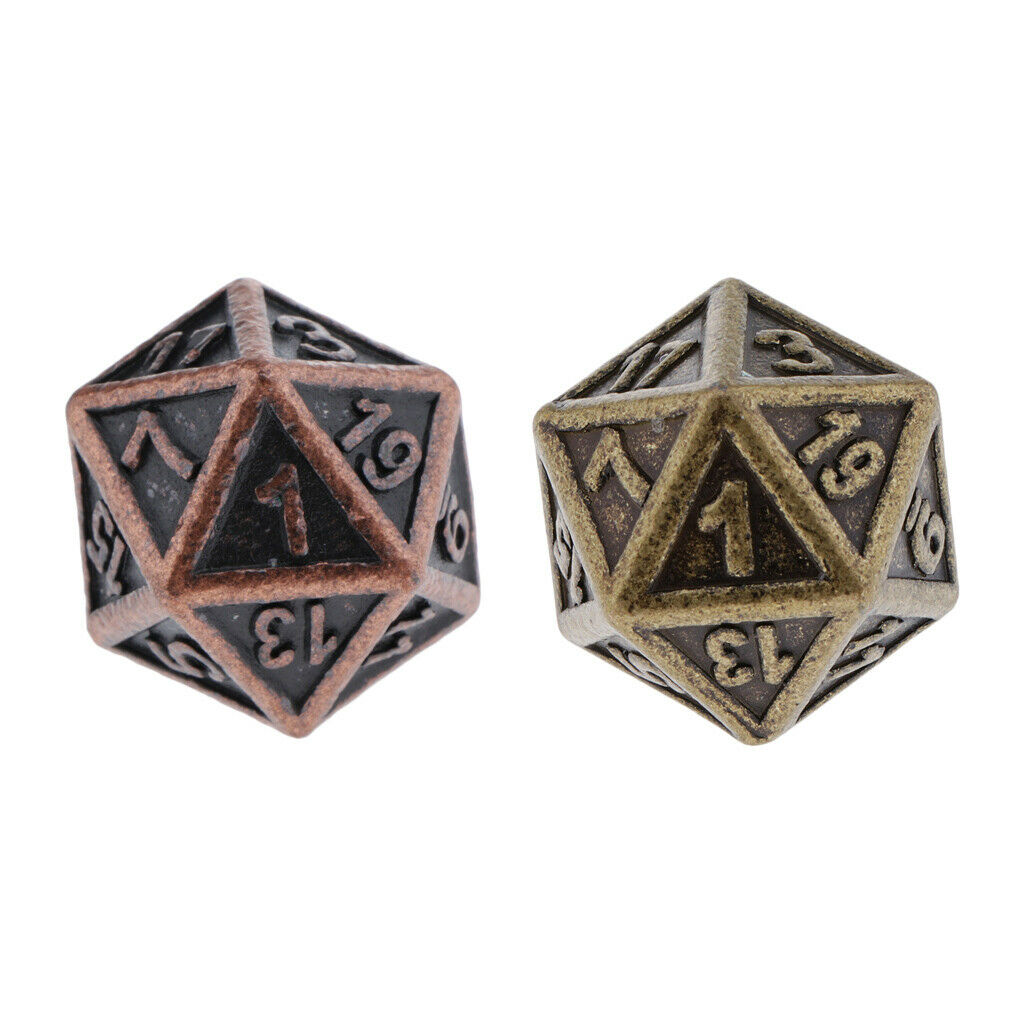 Polyhedral Metal Dice for Dragon Scale D&D DnD Pathfinder RPG Games copper