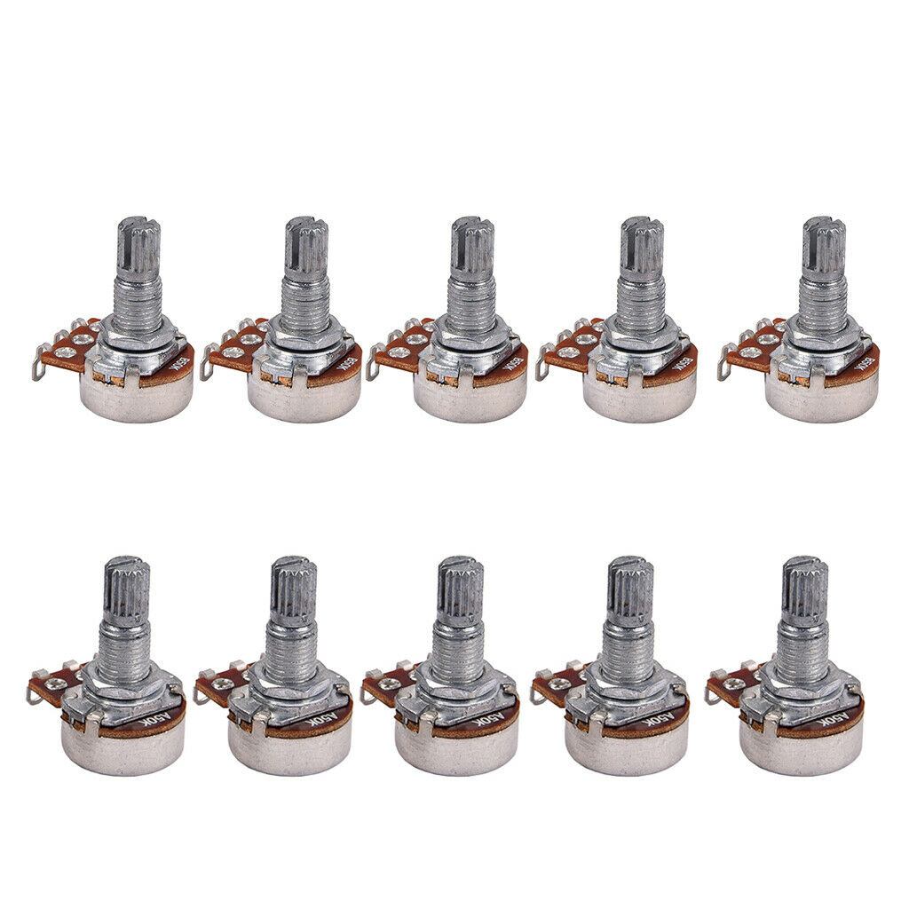 Guitar Potentiometer A50K B50K Split Shaft Linear Taper Volume Tone Pot