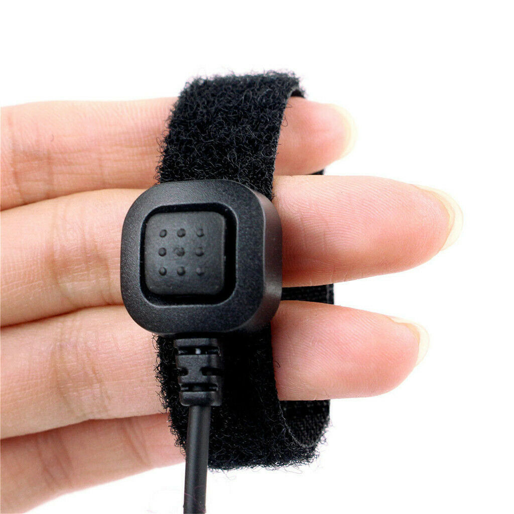 Throat Mic Covert Acoustic Tube Earpiece Headset With PTT For 1 Pin