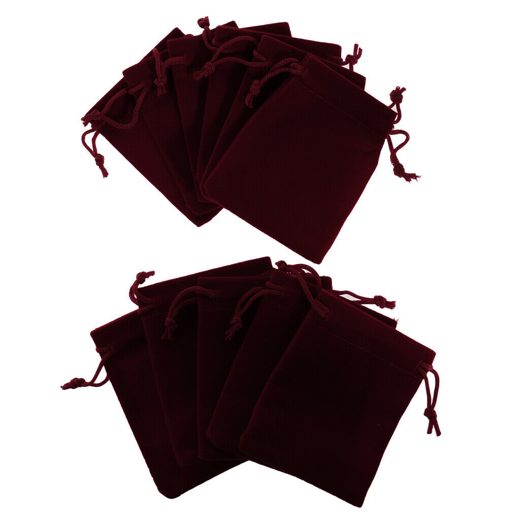 Gift Bags Wedding Gift Wrapping Drawstring Watches Pouches 7x9cm  Wine Red