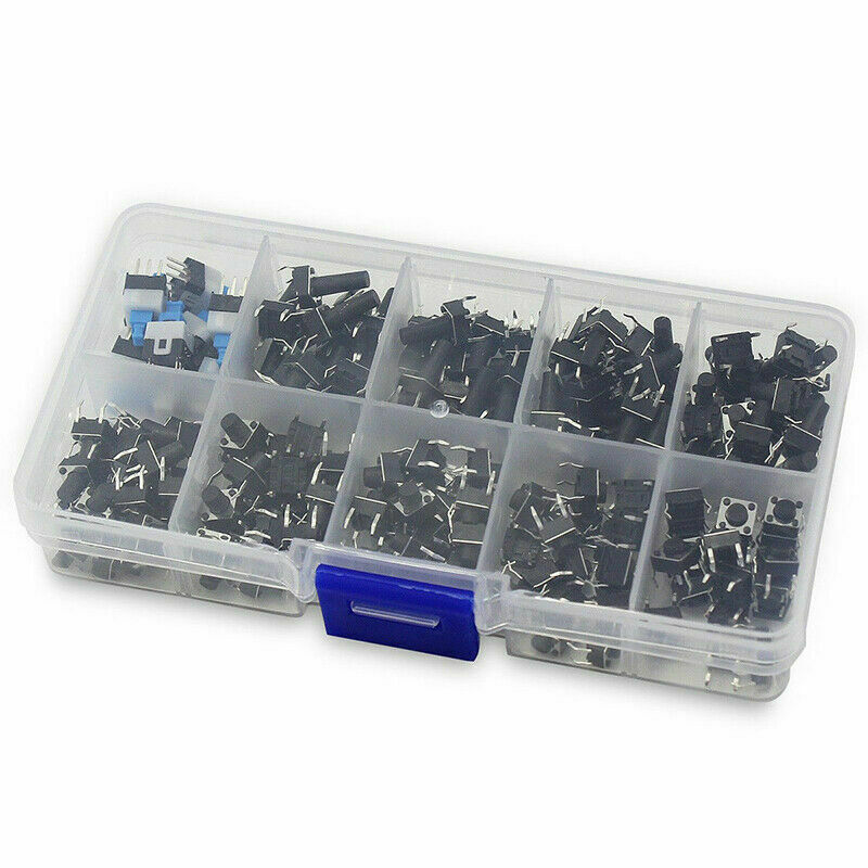 180 Pcs 10 Values Tactile Push Button Switch Mini Momentary Tact Assorted KitsV7