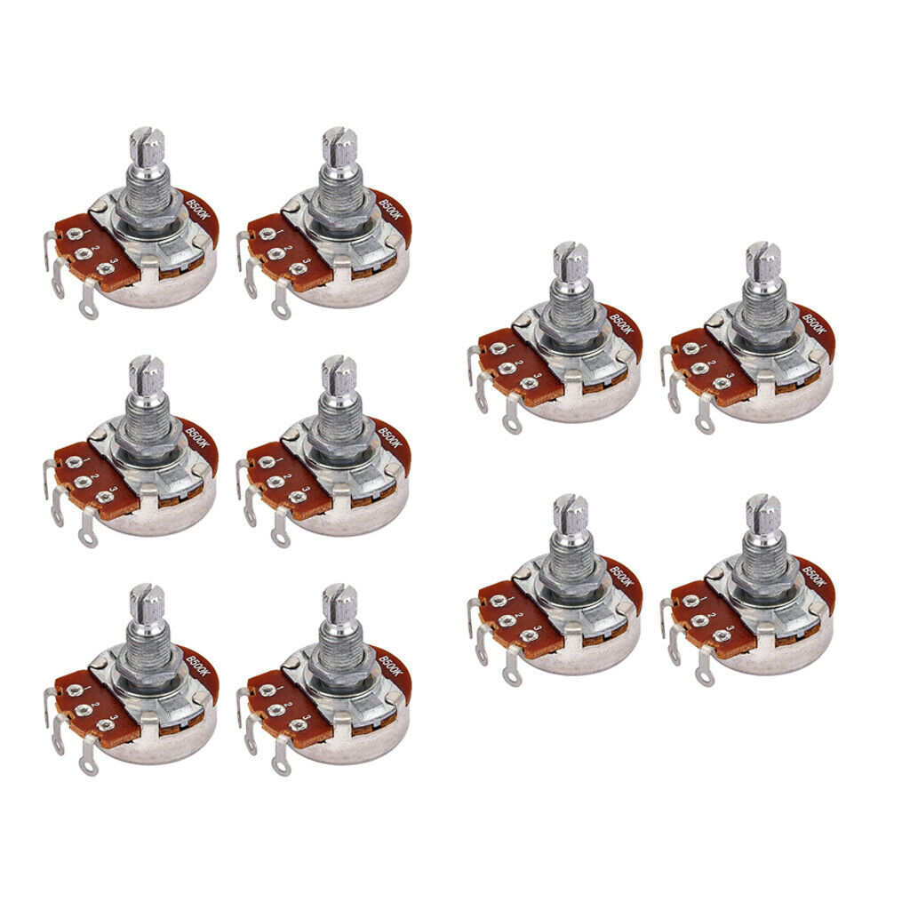 10x B500K Potentiometer For Electric Guitar Push Pull Control Guitar Tone Pot