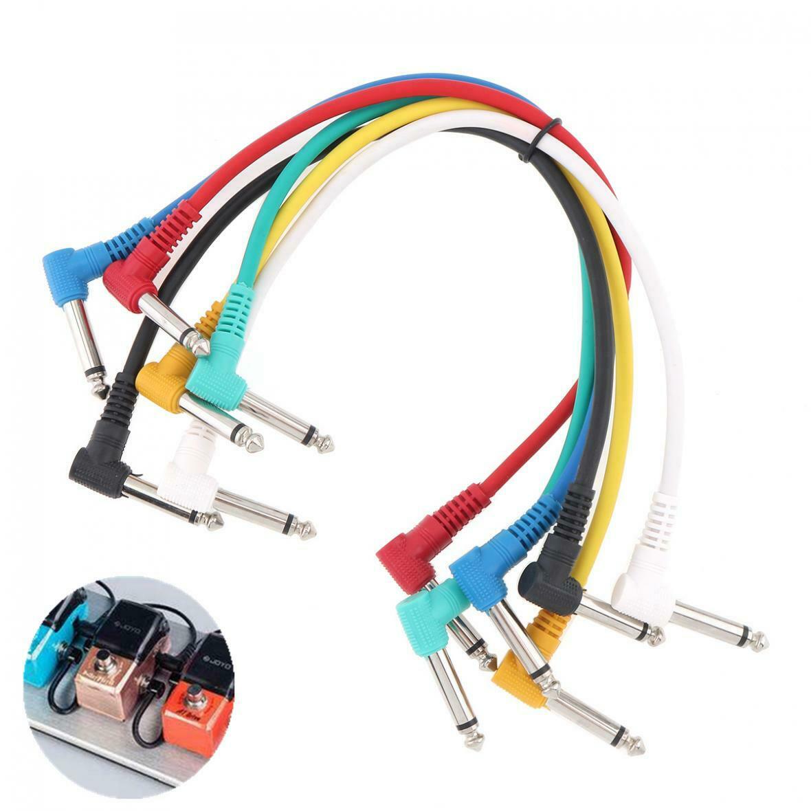 6pcs Multicolor Guitar Pedal Cable Effect 22cm Patch Cable