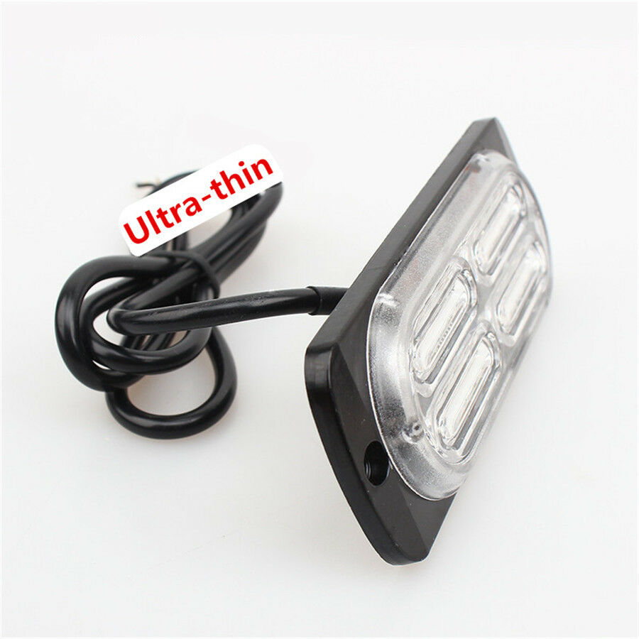 Pair Ultra-thin High Power 20 LED Car Truck Strobe Warning Flashing Light Amber