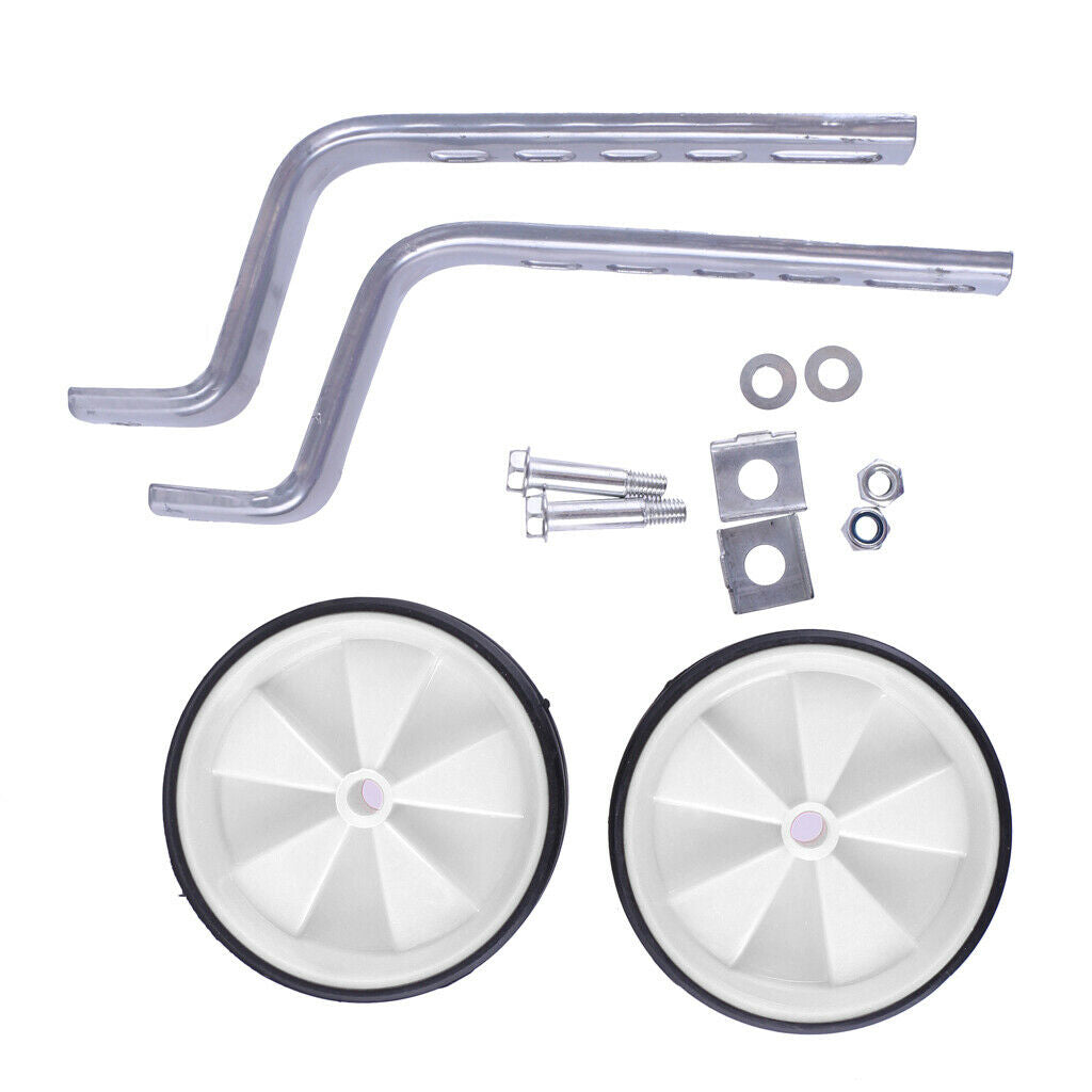 Universal Kids Bike Training Wheels Kit Fits 12"-20" Bicycles White