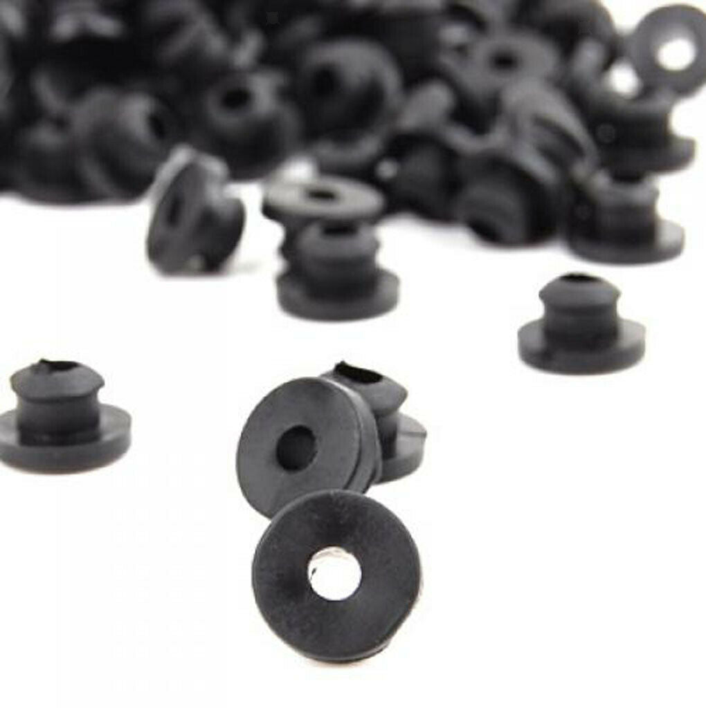 200 Packs Soft Rubber Tattoo Full Grommets Bar A-bar Nipples Rings Set Black